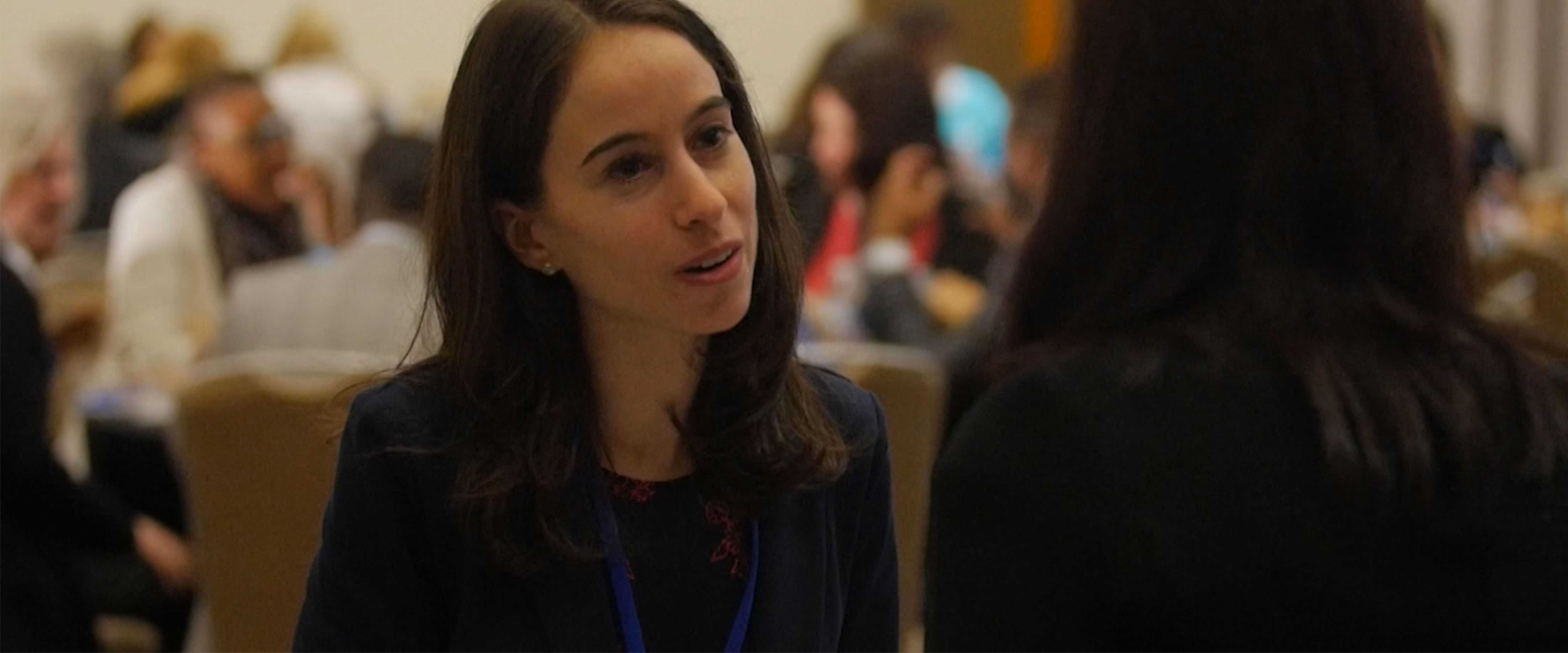Women networking at an event